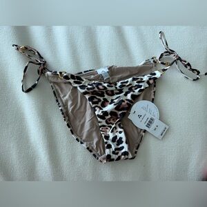 PQ SWIM BRAND NEW Leopard bikini bottom full coverage includes tags SIZE S